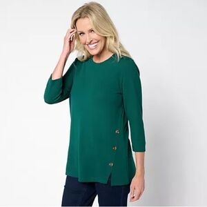 New Denim & Co. Regular‎ Heavenly Jersey Round Neck Tunic